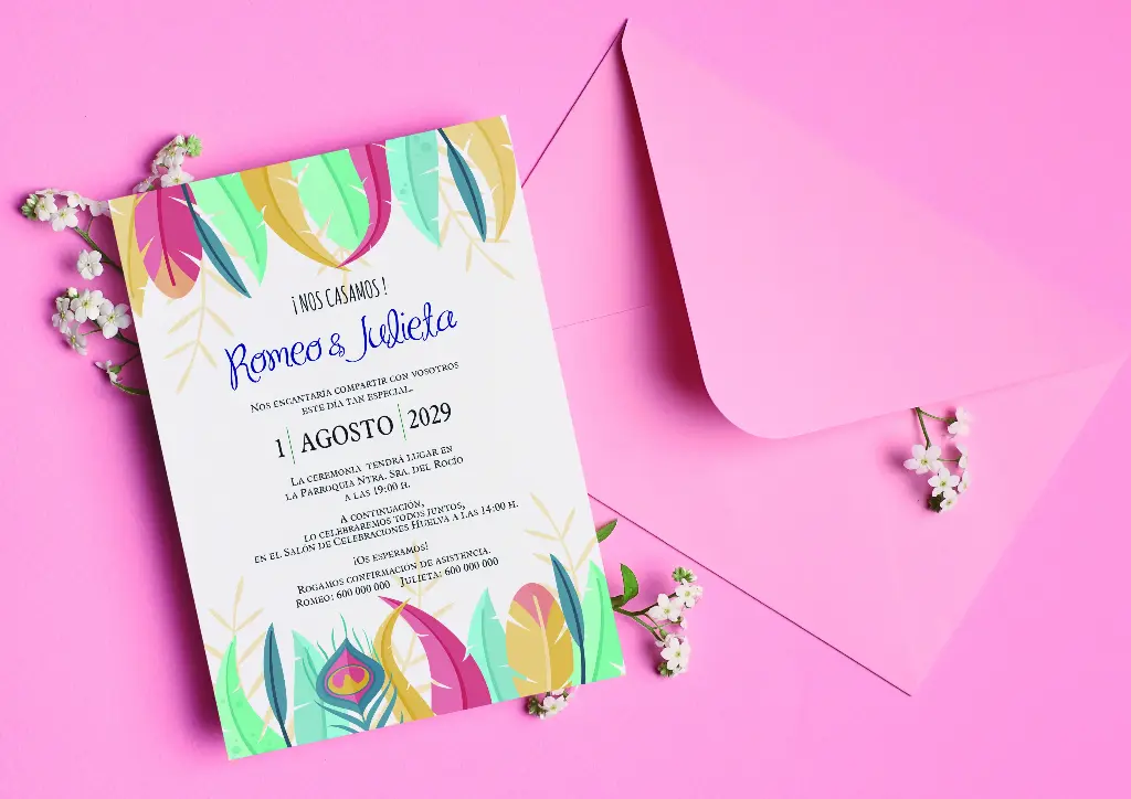 INVITACIONES DE BODA 51033 - INVITACIONES DE BODA BOHEMIA